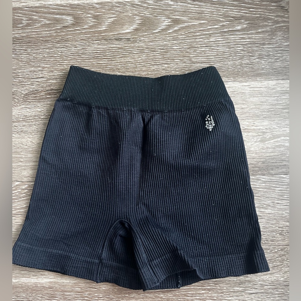 FP Movement Black Ribbed Shorts